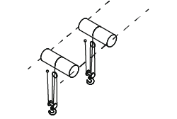 Complex hoisting rails with multiple hoists