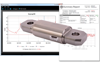 Load cell with integrated data logger